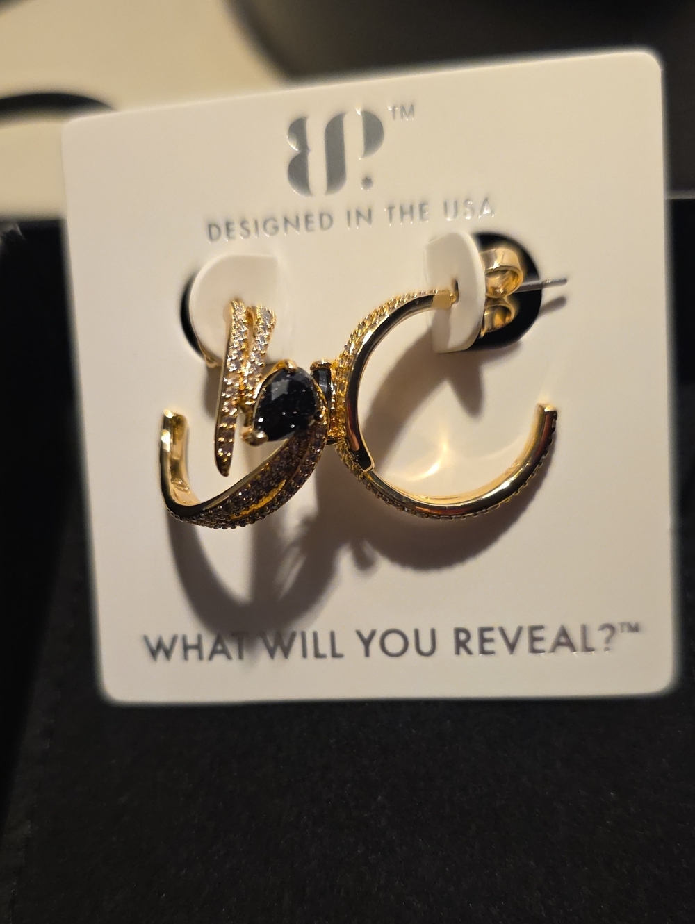 Obsidia Gold Hoop Earrings